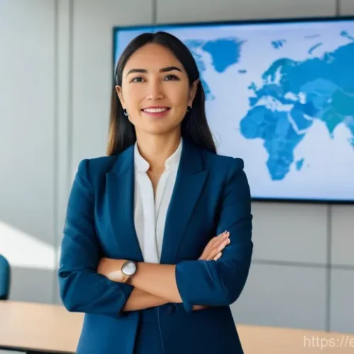 Home 15 중국어 자격증으로 해외 취업하기 - **Prompt:** A dynamic, successful Hispanic businesswoman in her late 20s to early 30s, dressed in a ...