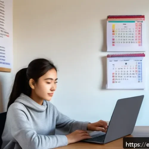 HSK 독학자를 위한 Q A 모음 - A cozy modern study room with a young Hispanic adult focused on self-studying Chinese for the HSK ex...
