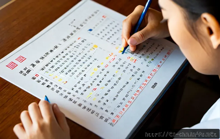 중국어 독해 문제 풀이 요령 - Photorealistic over-the-shoulder study scene of a Spanish-speaking adult learner solving a Chinese r...