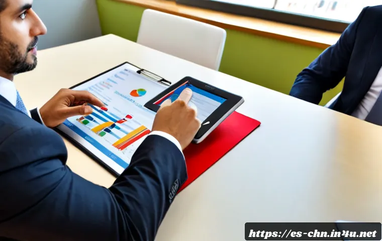 Home 17 HSK 자격증 취득 후 연봉 협상 전략 - Photorealistic salary negotiation meeting in a modern Spanish corporate office, confident Hispanic p...